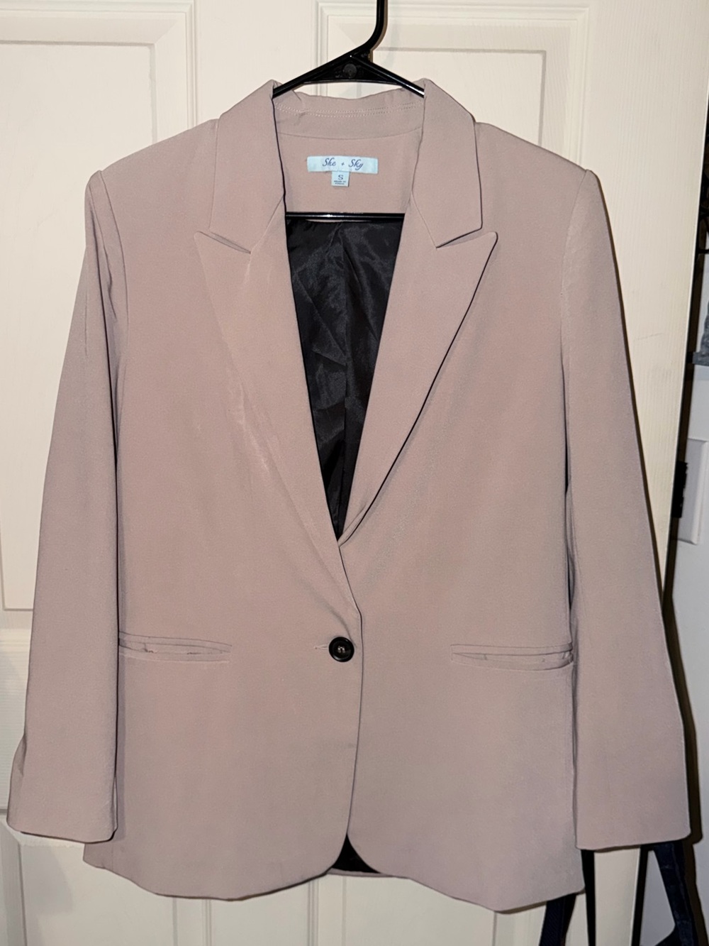She + Sky Single Button Tan Blazer
